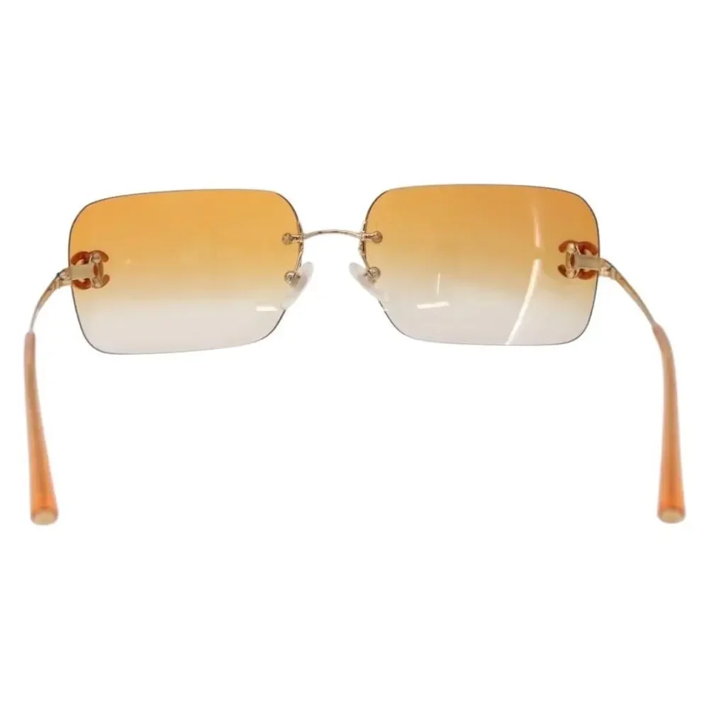 Chanel CC Metal Sunglasses Gold